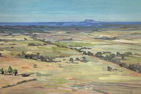 Gouache landscape painting