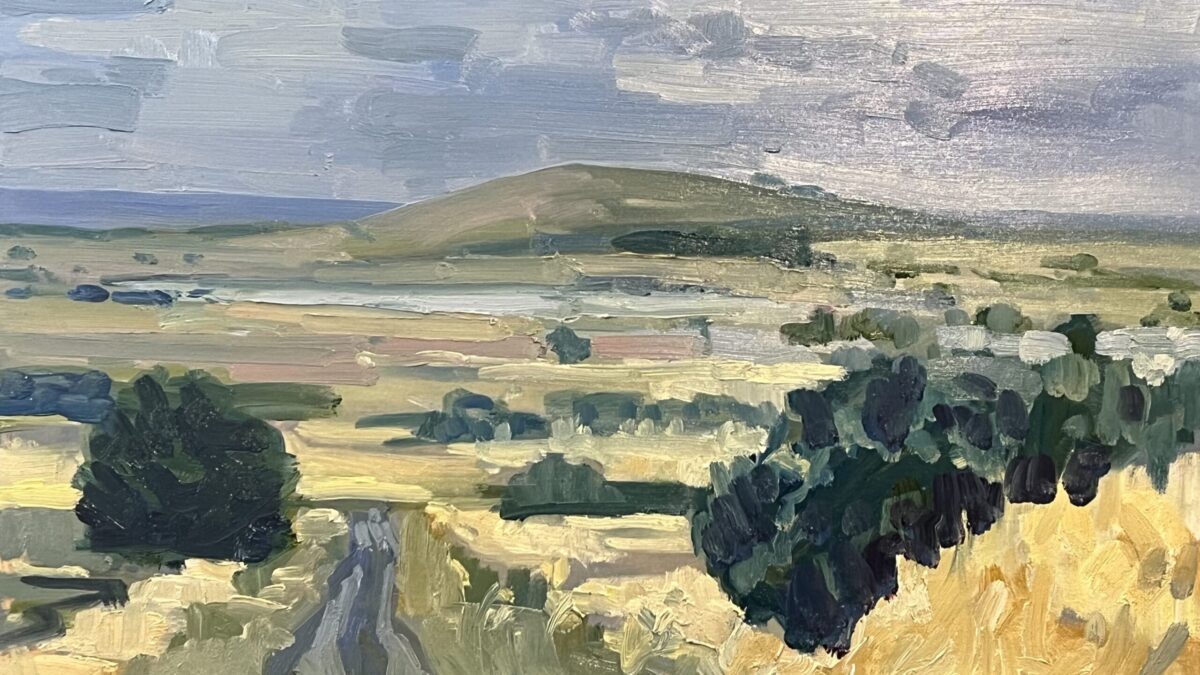 Oil painting of a summer landscape
